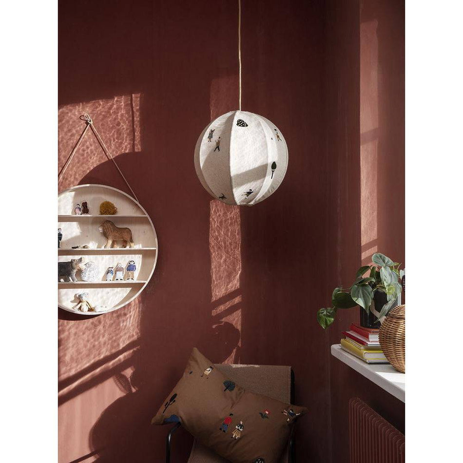 The Park Embroidered Textile Lampshade | Ferm Living | Skandium London