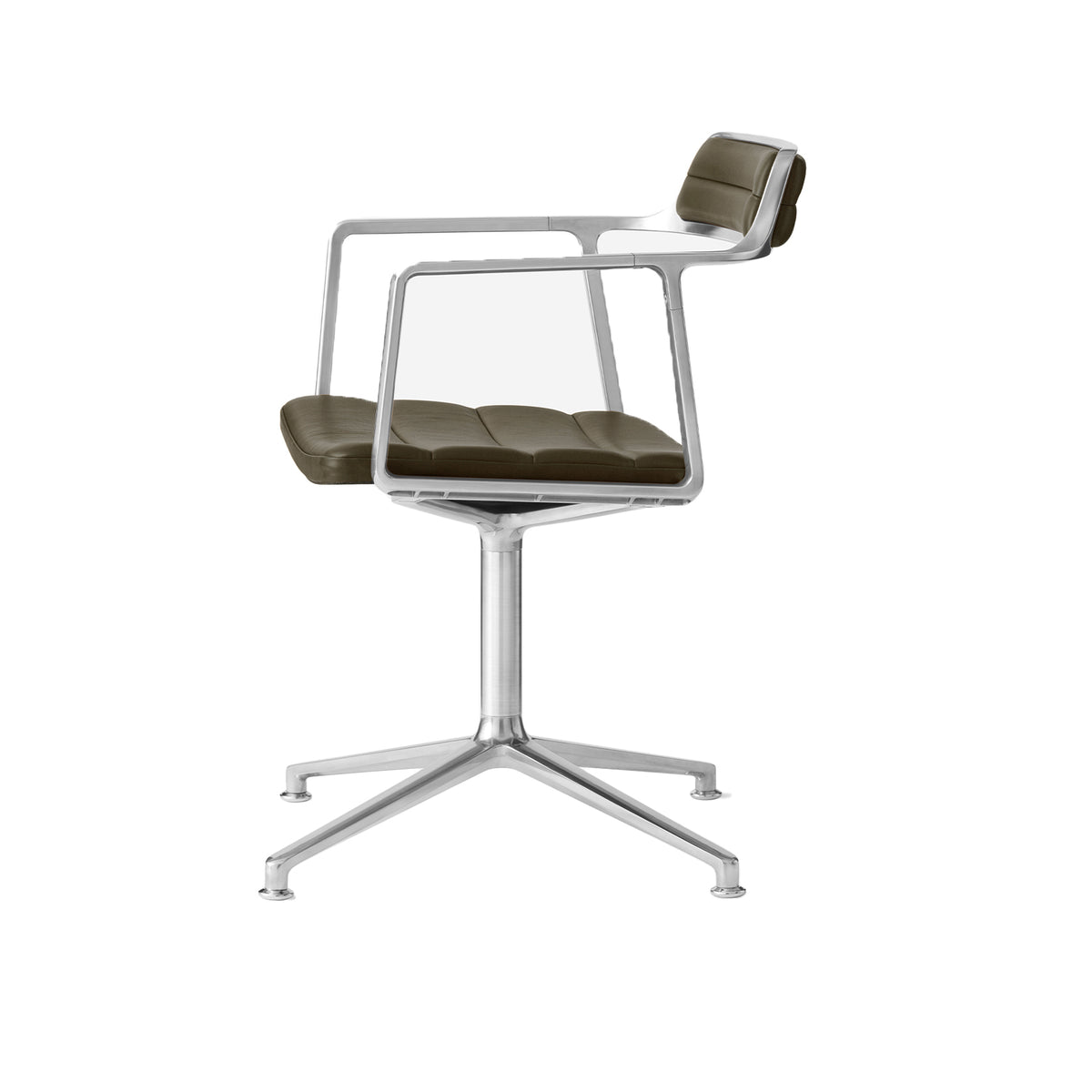 Vipp - VIPP452 - Swivel Chair - Bosco Green Leather - Gliders - Skandium London