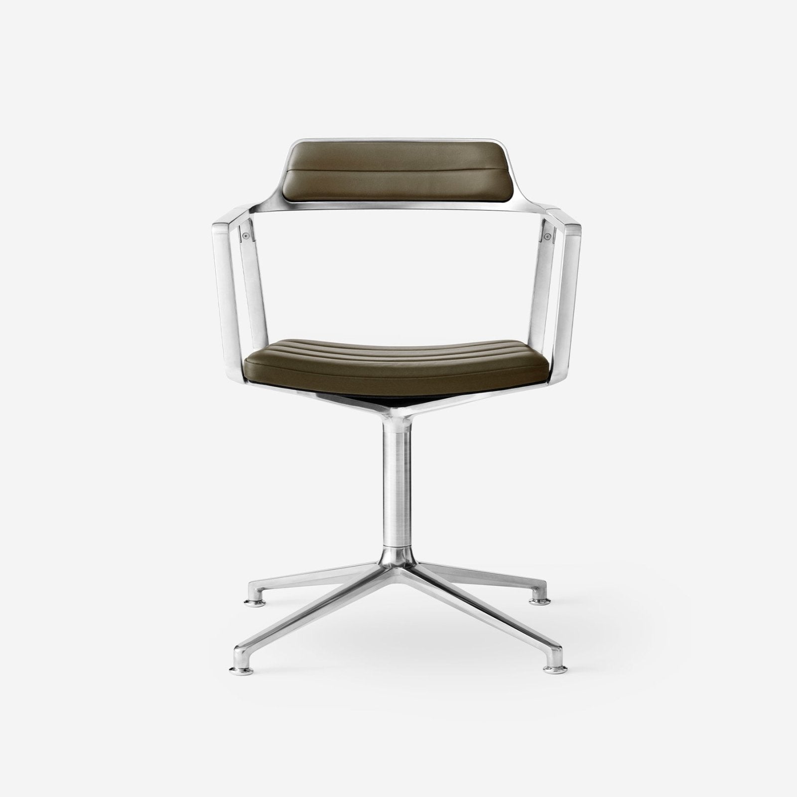 Vipp - VIPP452 - Swivel Chair - Bosco Green Leather - Gliders - Skandium London